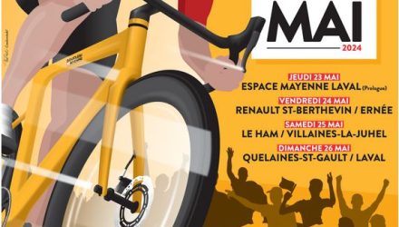 Affiche officielle des boucles de la myenne credit mutuel 2024 course cycliste IFSO