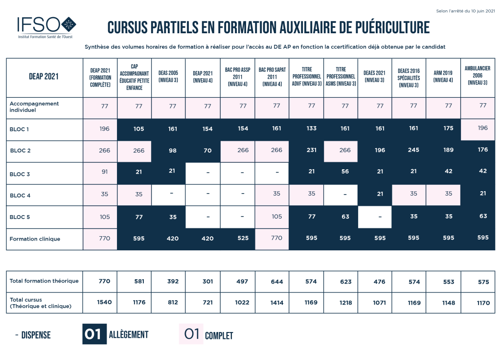 La formation d'auxiliaire de puériculture en cursus partiel